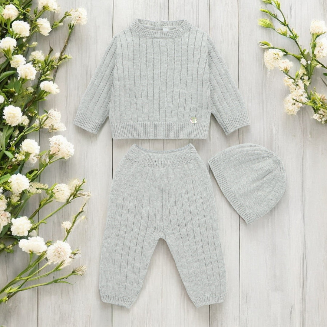 Martin Aranda Grey Footless Knitted Set
