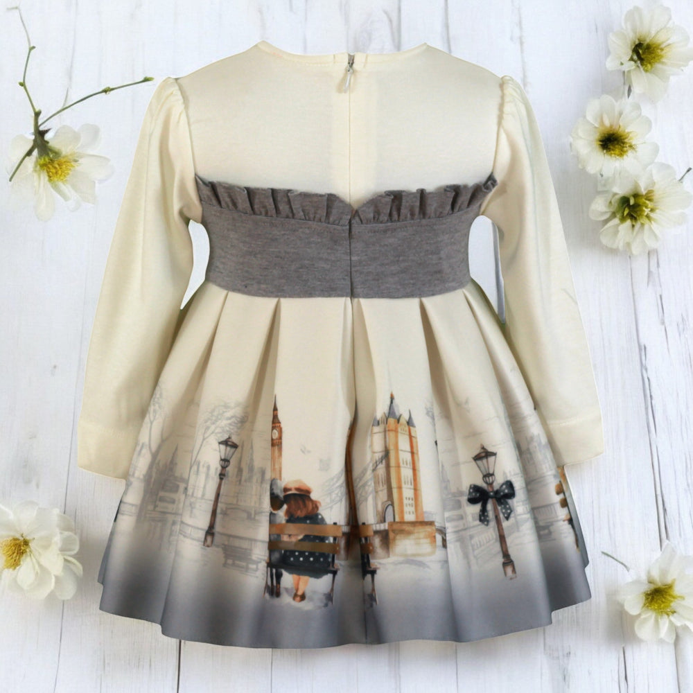 Miranda Cream Luxury 'London' Dress Back