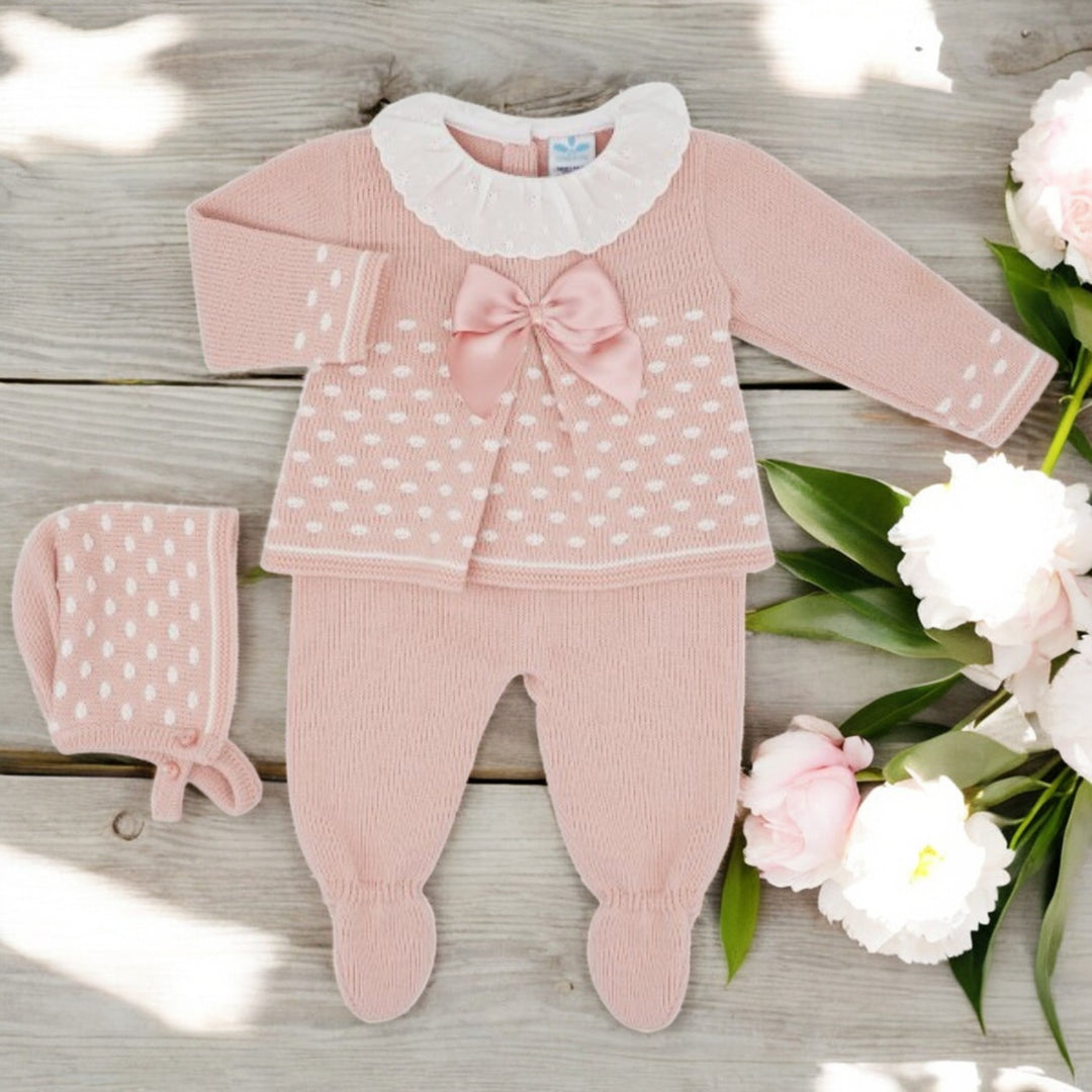 Sardon Rose Pink Three Piece Knitted Set
