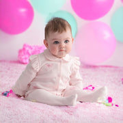 Pink Bow Babygrow & Bib Set