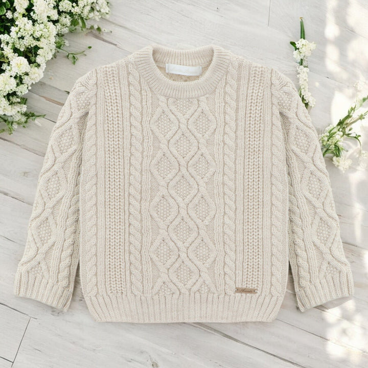 Martin Aranda Oatmeal Cable Knit Jumper