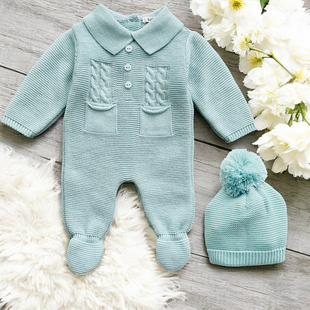 Babidu Sage Green Knitted All In One