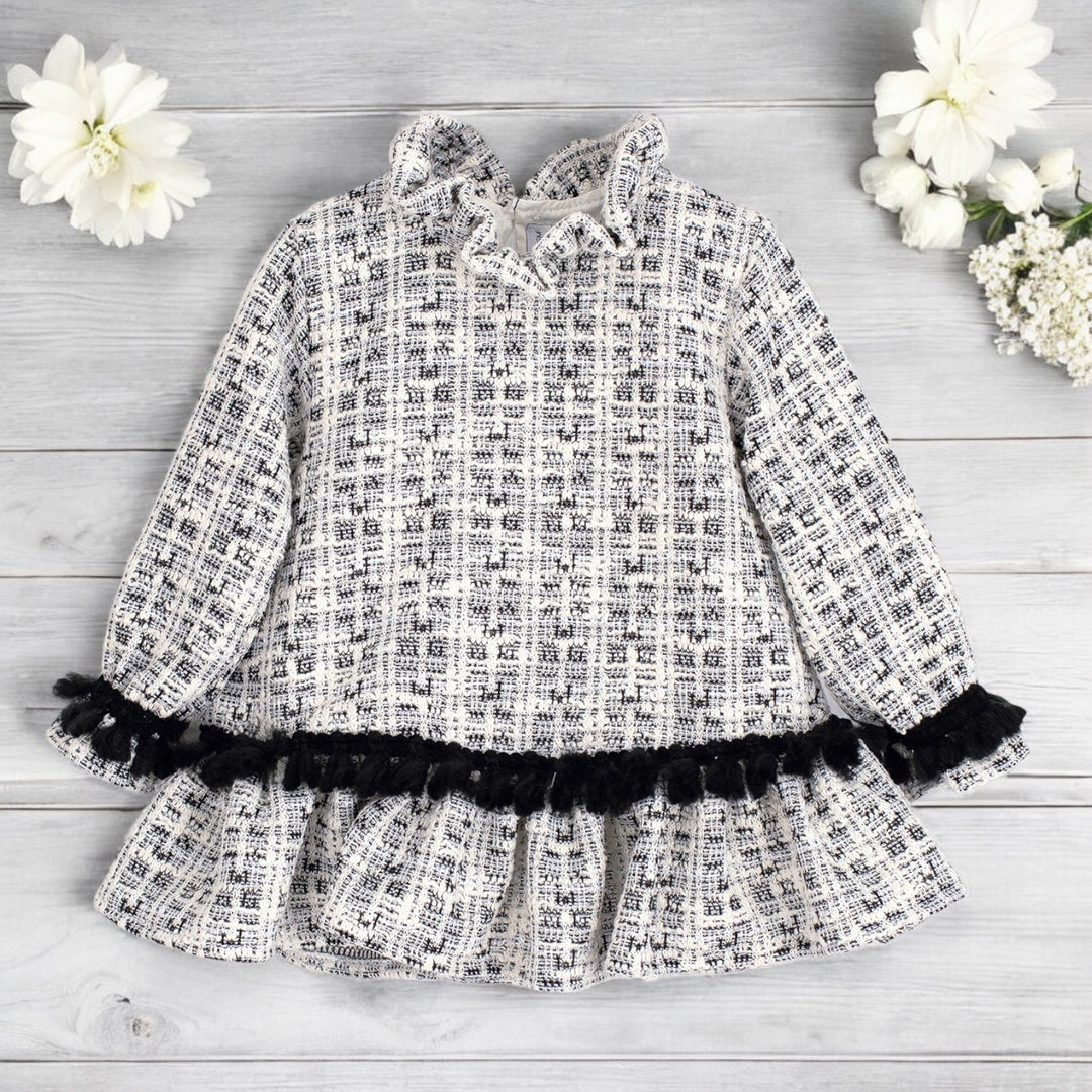 Calamaro Black & White Tweed Dress