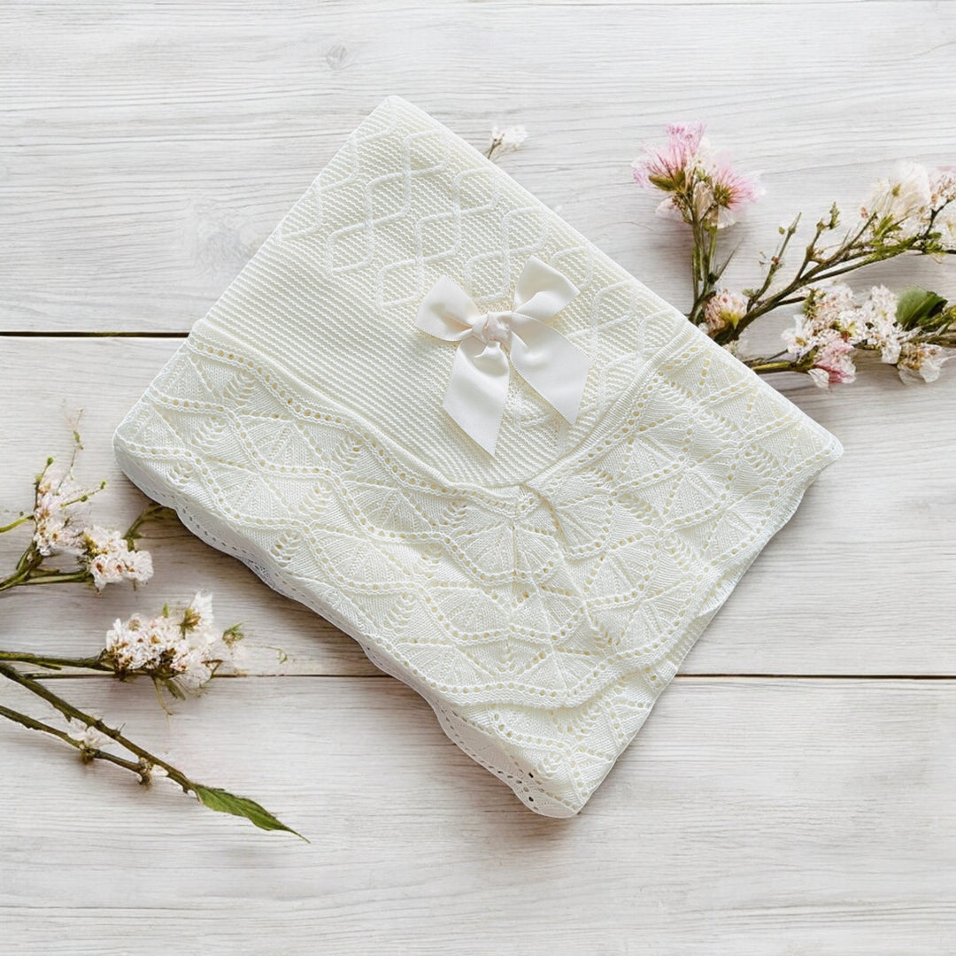 Juliana Cream Knitted Shawl