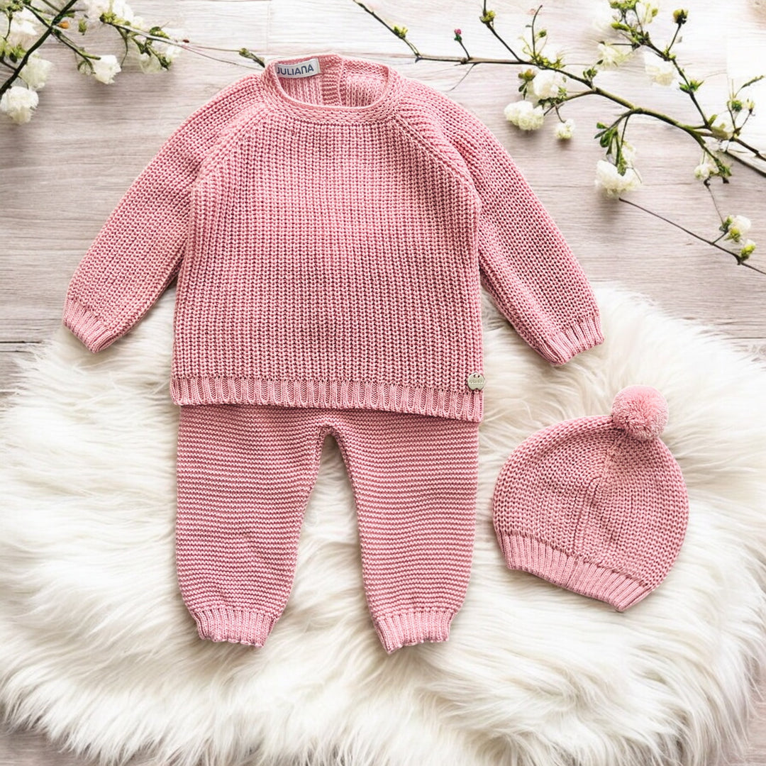 Juliana Dusky Pink Chunky Knitted Set