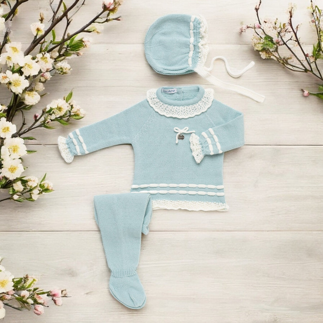 Juliana Green & Cream Knitted Set