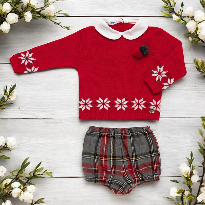 Juliana Red Christmas Fairisle Top & Jam Pants