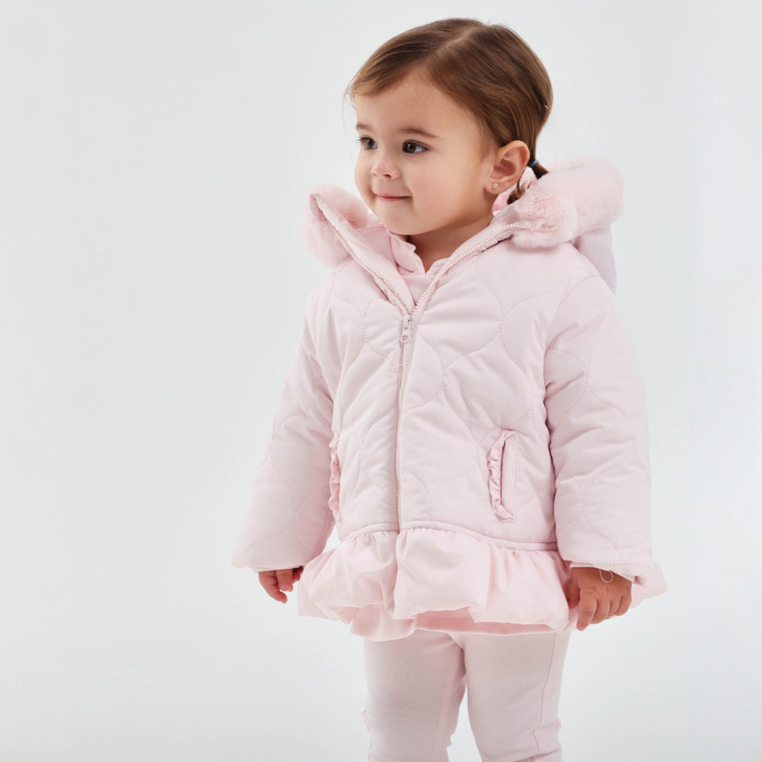 Tutto Piccolo Pink Padded Hooded Parka