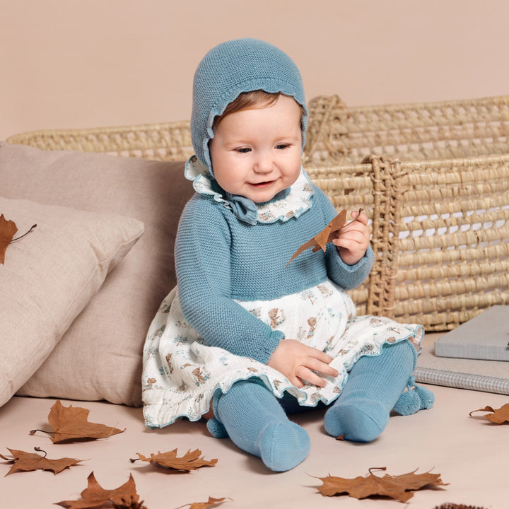 Cloud Blue Half Knit & Dress