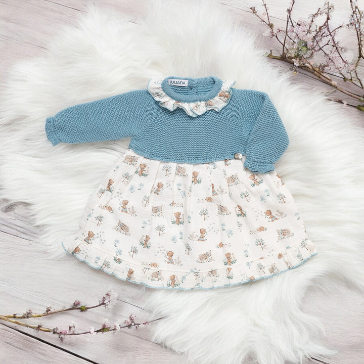Juliana Cloud Blue Half Knit & Dress