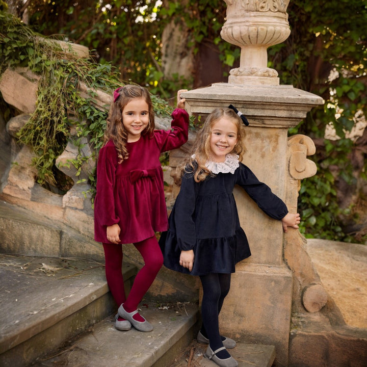 Juliana Navy Blue Velvet Dress