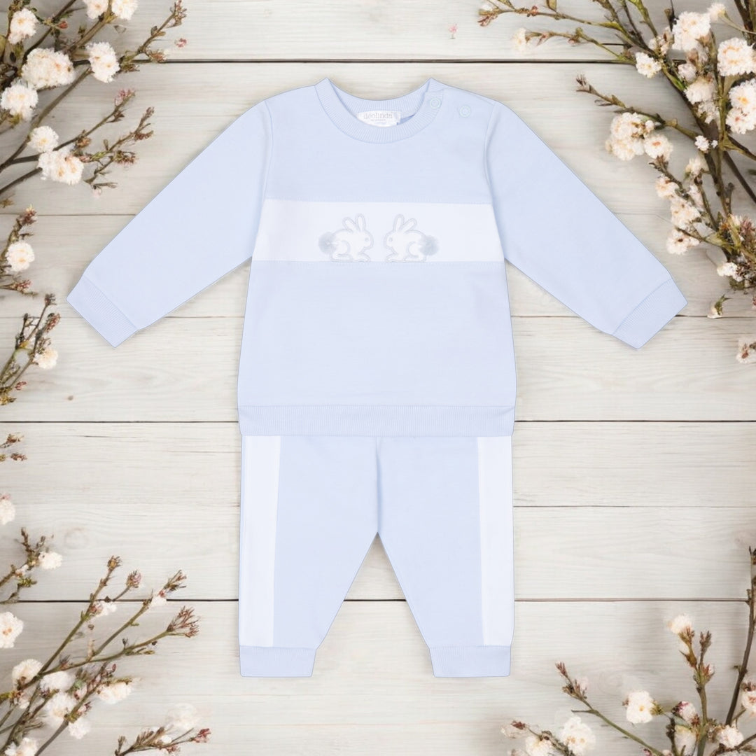 Sky Blue & White Bunny Leisure Set