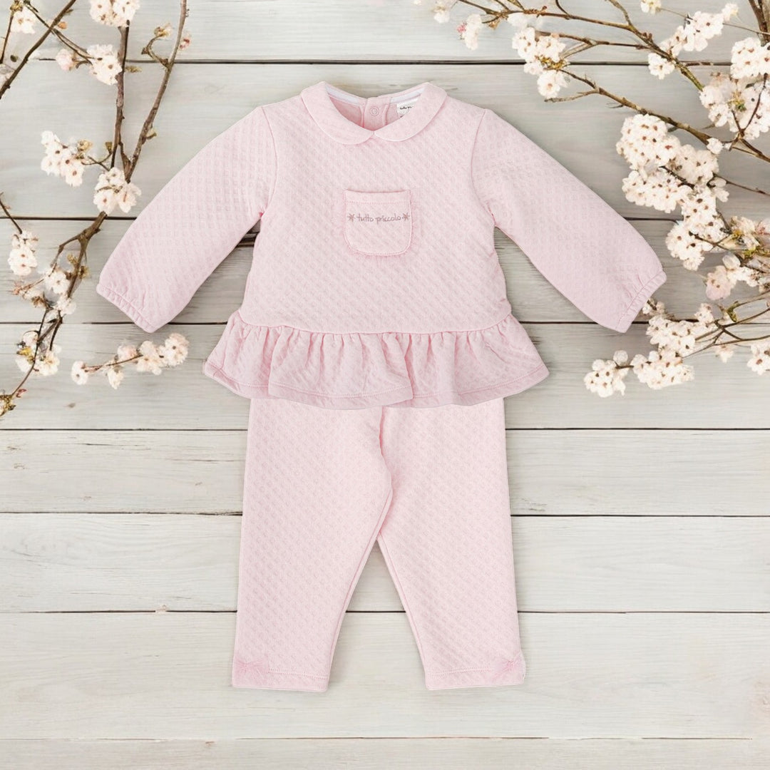 Tutto-Piccolo Pink Jacquard Leisure Set