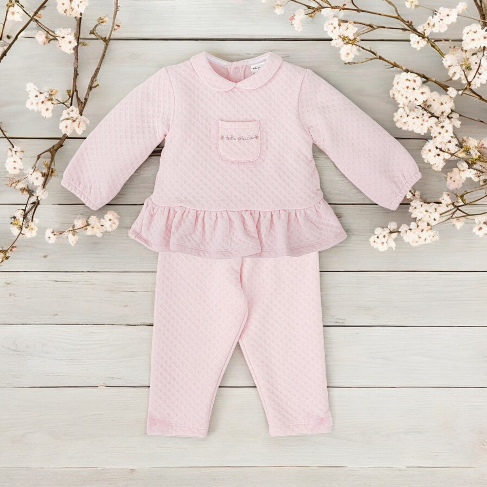 Tutto-Piccolo Pink Jacquard Leisure Set