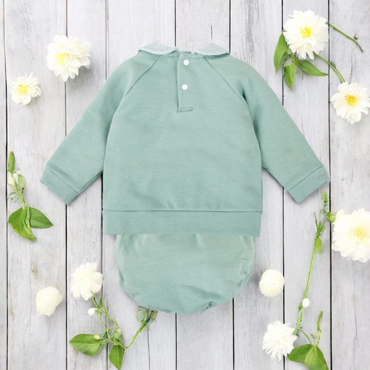 Boys Green Leisure Jam Pant Set