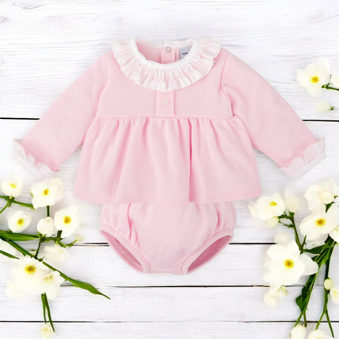 Babidu Pink & White Top & Jam Pant Set