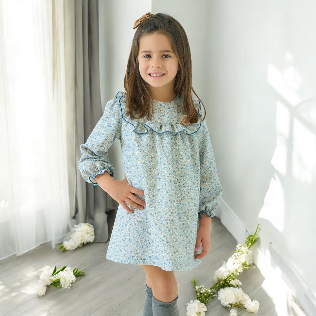 Blue & White Vintage Floral Dress