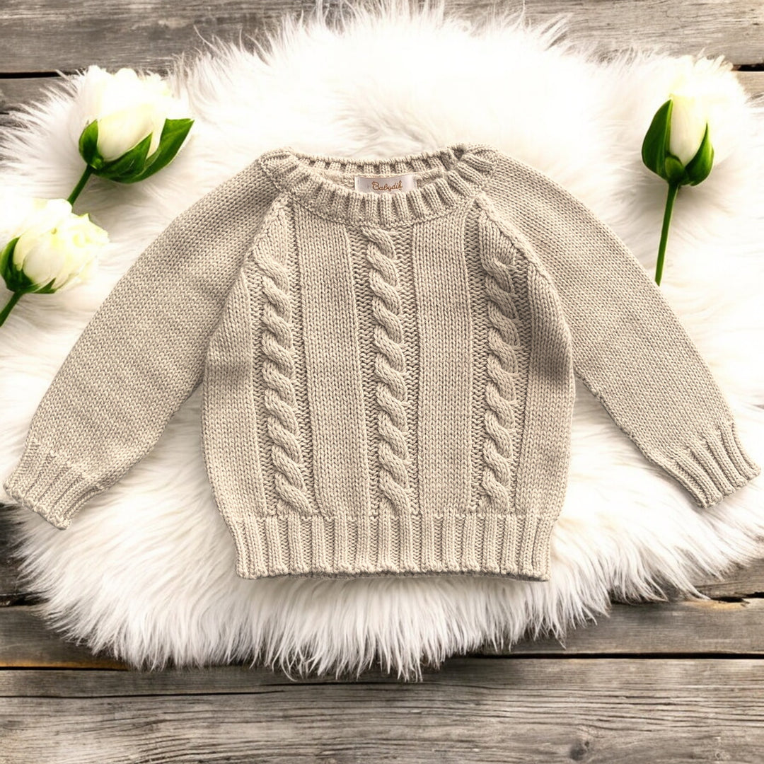 Baby Diff Beige Knitted Jumper