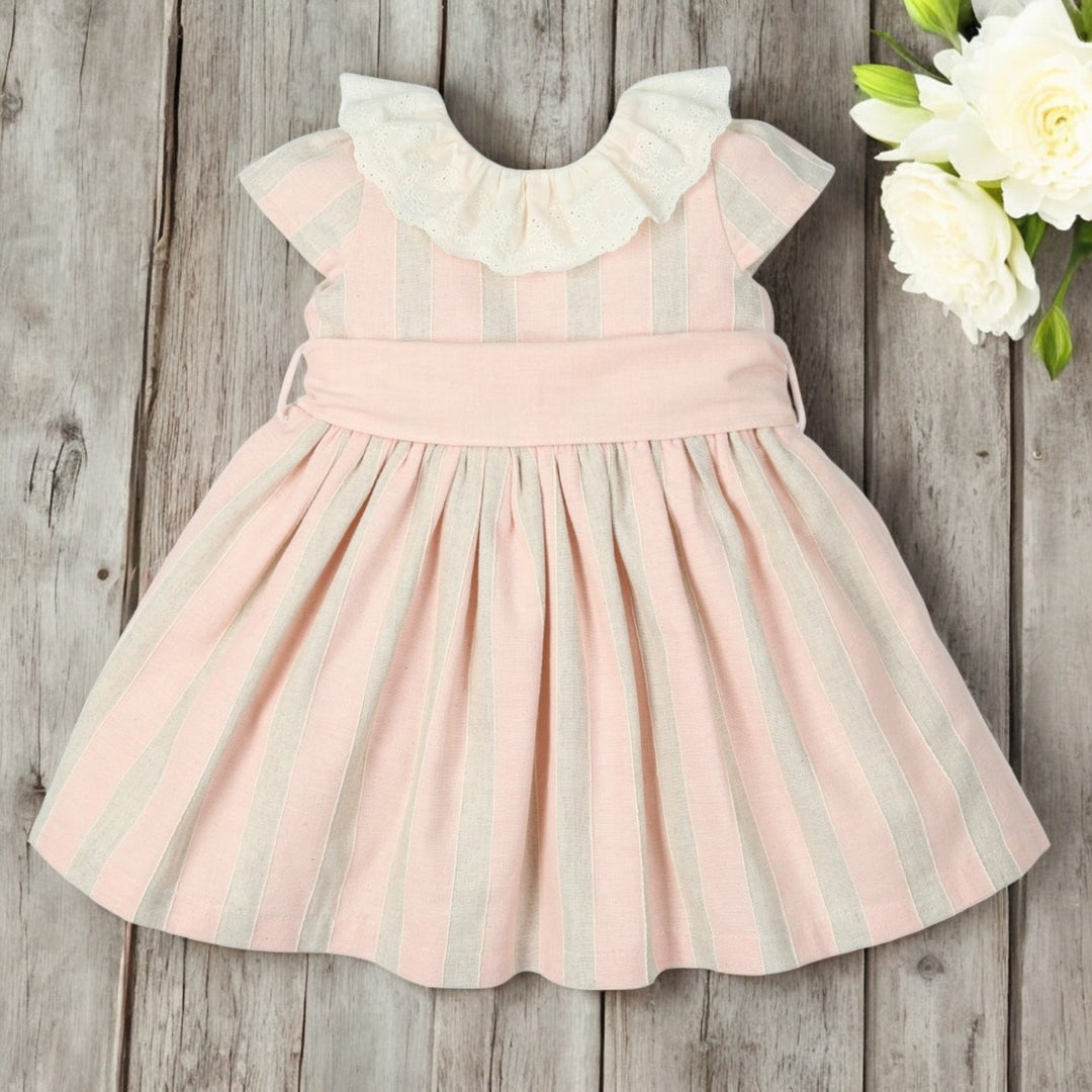 Mac Ilusion Pink & Sand Stripe Dress
