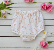 White & Marshmallow Pink Bloomers