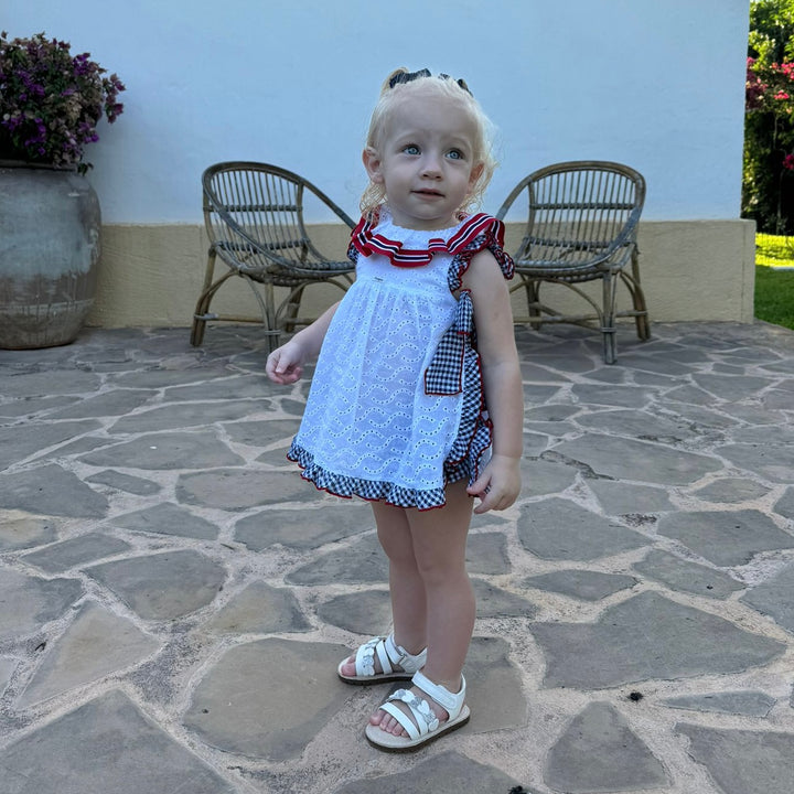 White Broderie Anglaise Dress & Bloomers