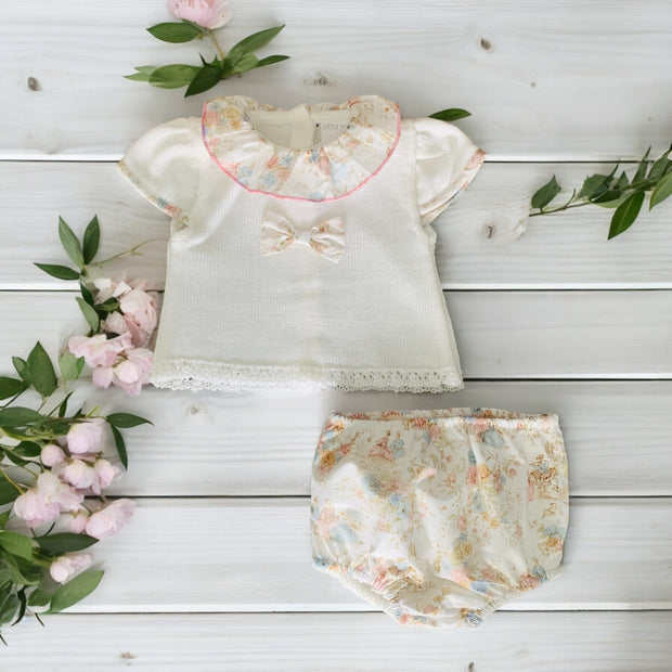 Cream Knitted Top & Bloomers