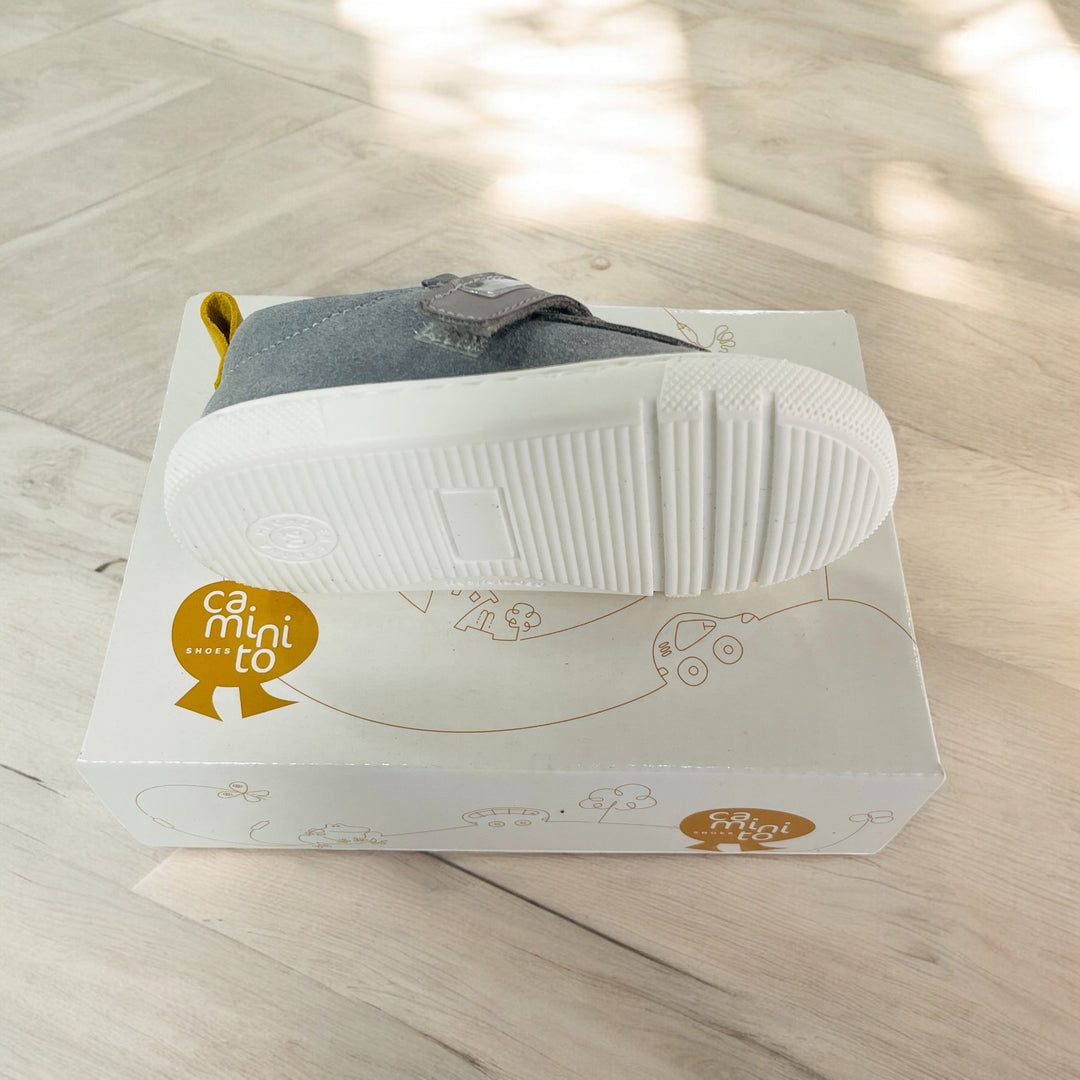 Boys Grey Leather Casual Spanish Shoe