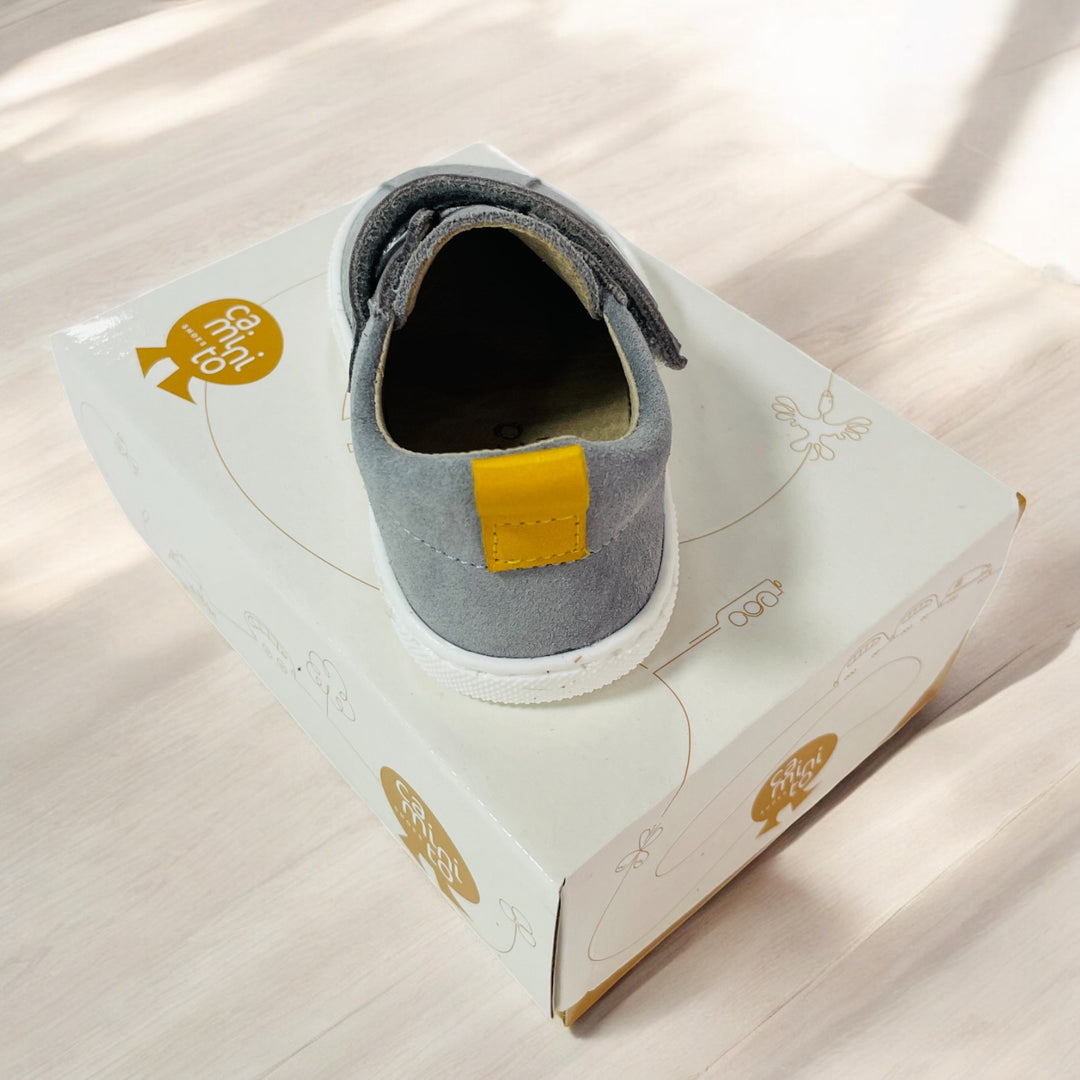 Boys Grey Leather Casual Spanish Shoe