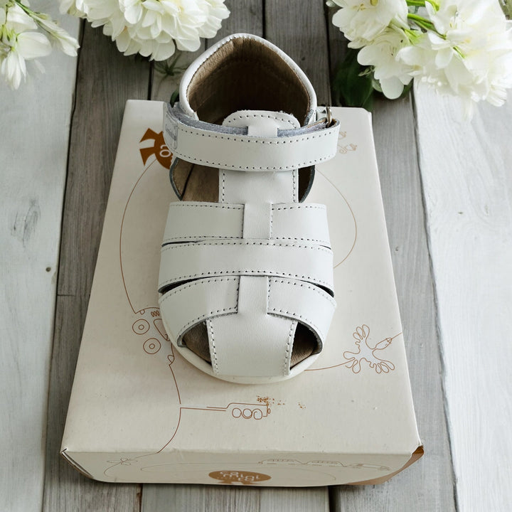 Caminito Boys White Leather Spanish Sandal