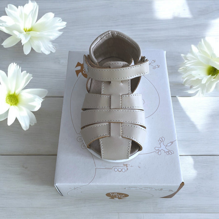 Caminito Boys Stone Leather Spanish Sandal