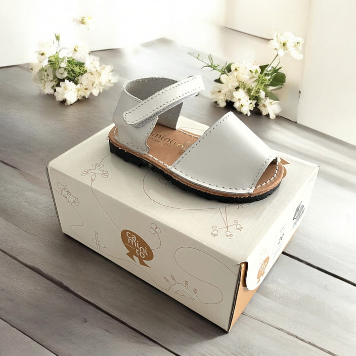 Caminito White Leather Spanish Sandal