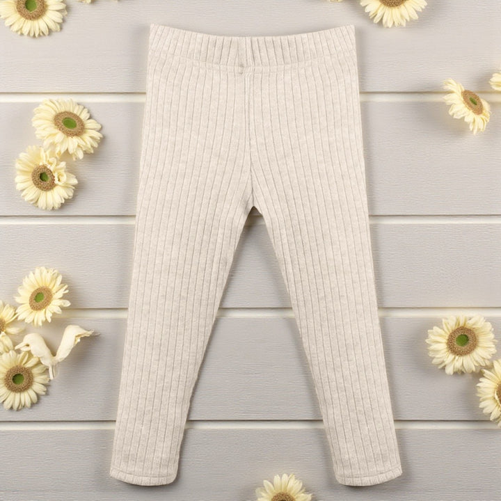 Jamiks Light Beige Ribbed Leggings