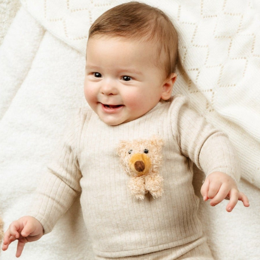 Jamiks Light Beige Ribbed Teddy Top