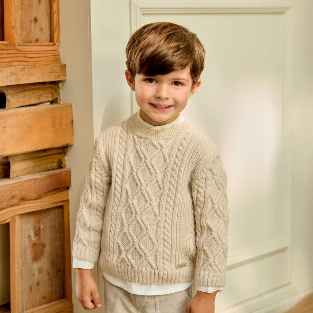 Oatmeal Cable Knit Jumper