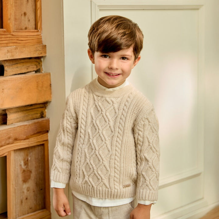 Oatmeal Cable Knit Jumper