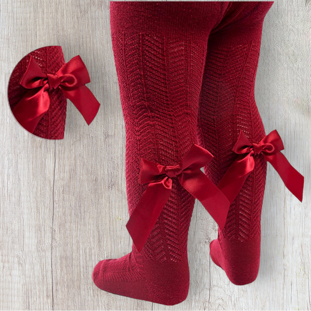 burgundy tights baby