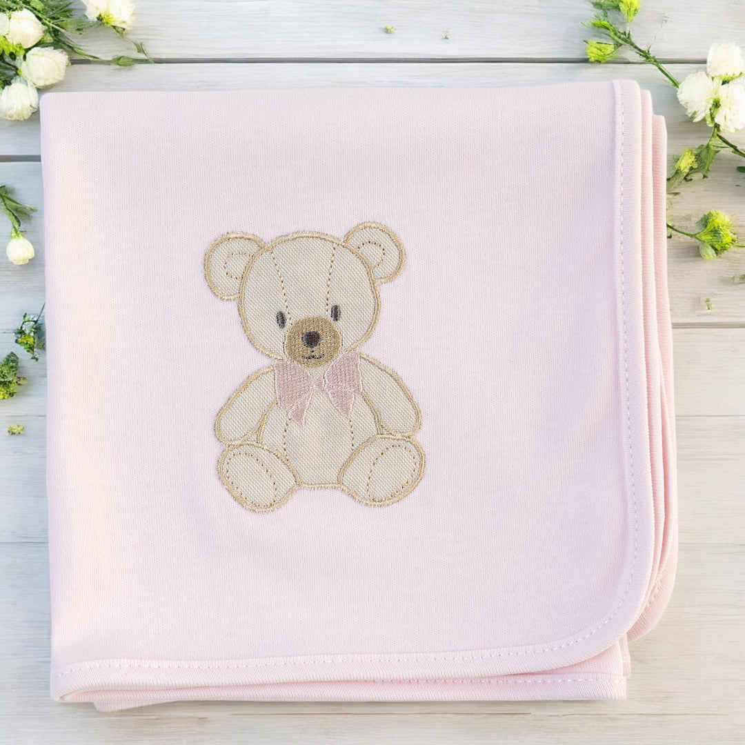 Baby Gi Pink Teddy & Me Burp Cloth