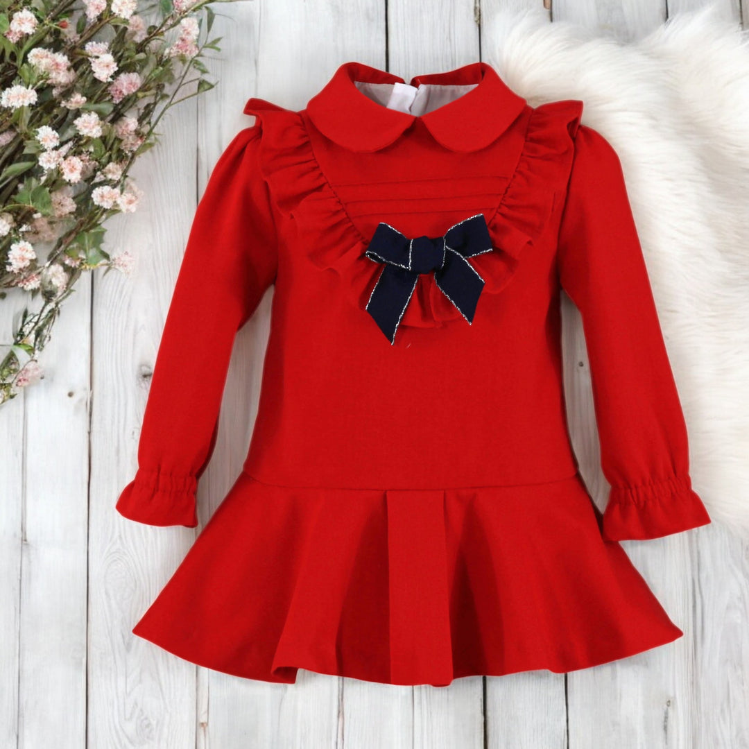 Miranda Red Ruffle Dress Front