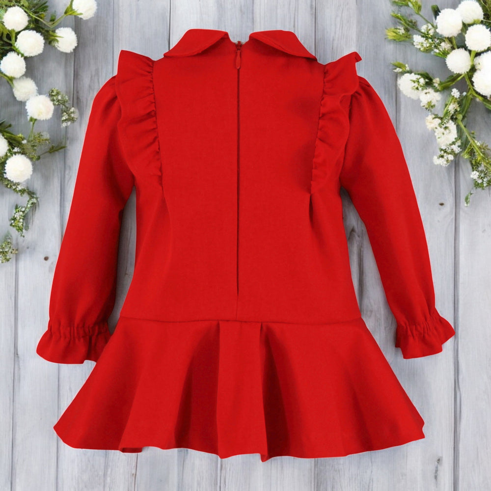 Miranda Red Ruffle Dress Back