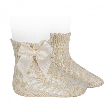 Linen Open Weave Condor Spanish Ankle Socks