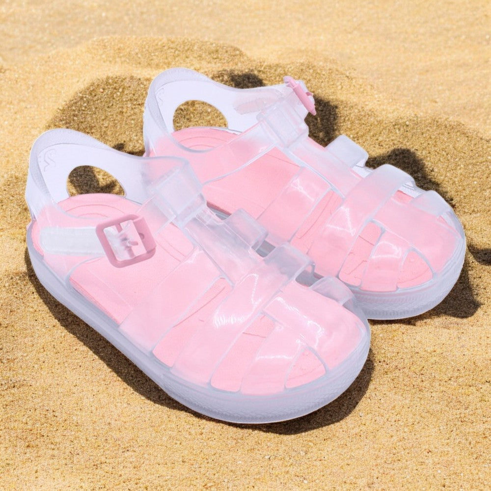 Marena Clear & Pink Jelly Sandals