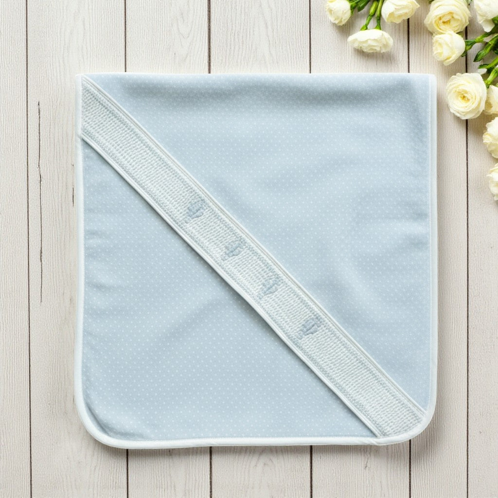 Deolinda Blue Velour Hot Air Balloon Shawl