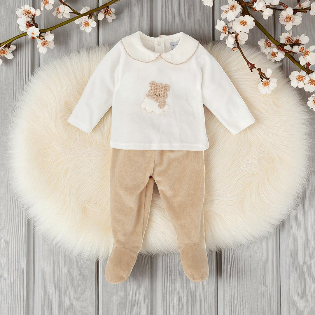 Babidu Ivory & Sand Velour Set