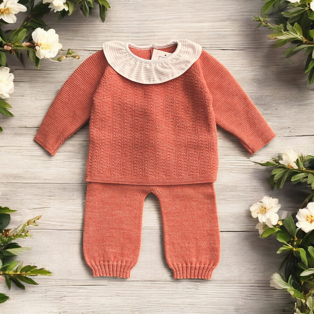 Terracotta Wool Top & Leggings Set