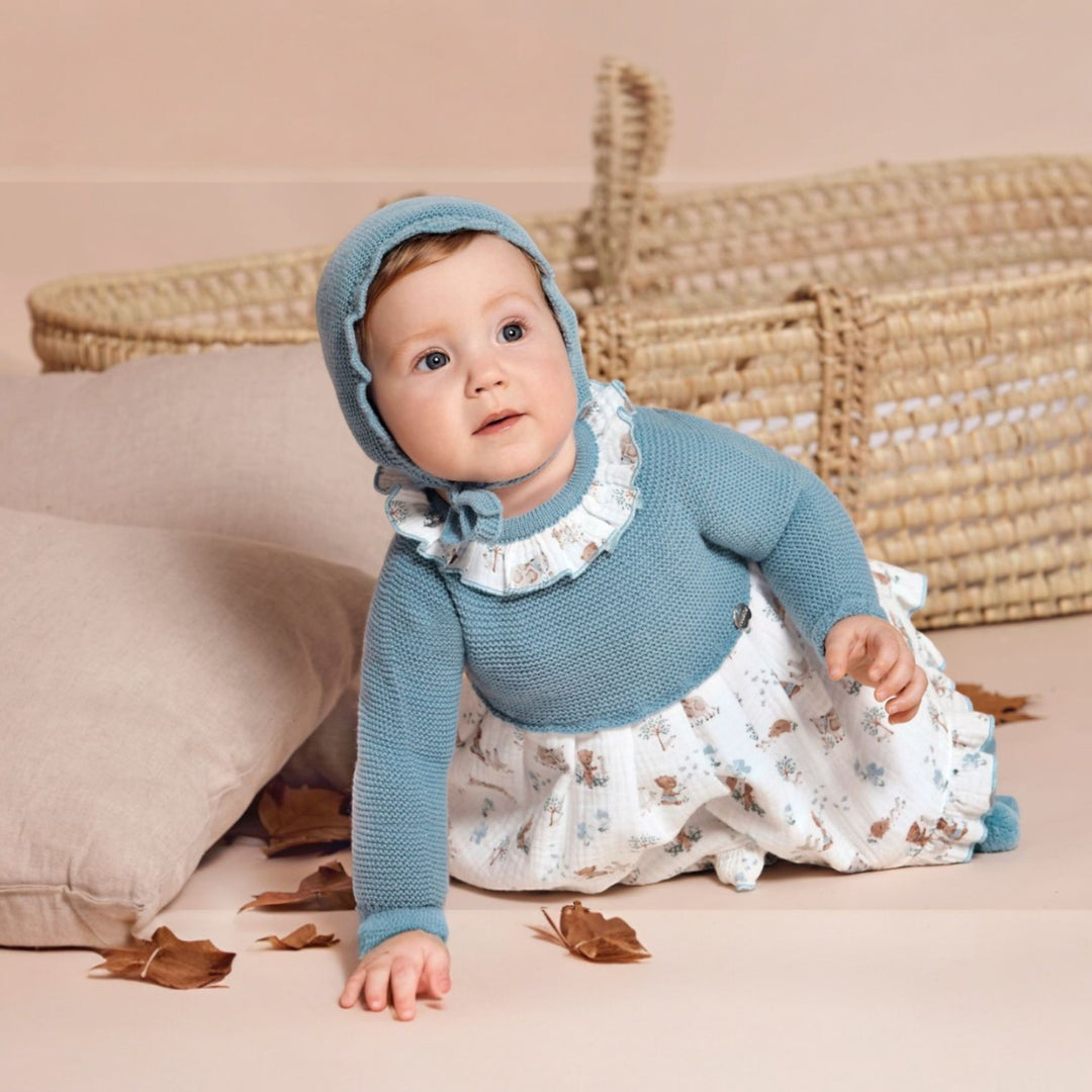 Cloud Blue Half Knit & Dress