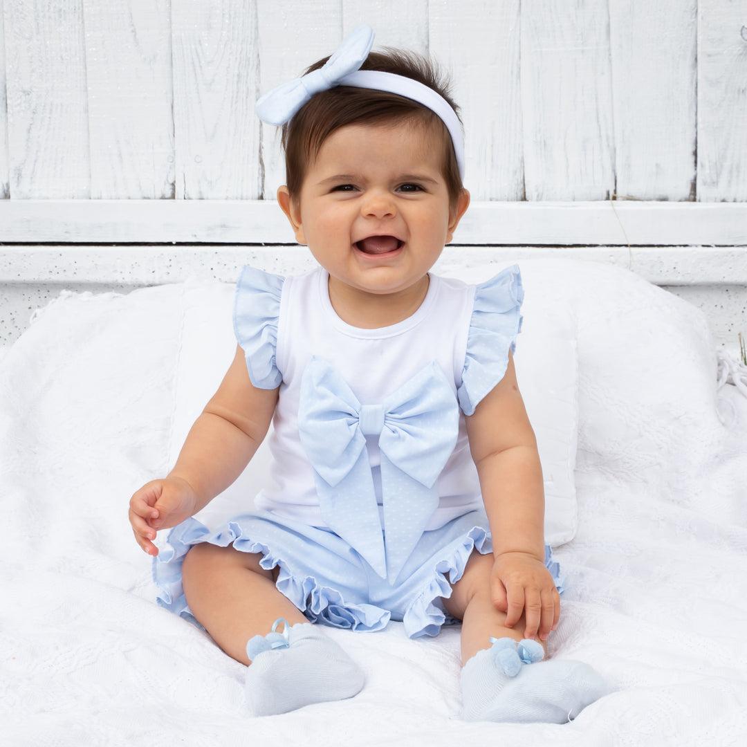 Sky & White Short Set