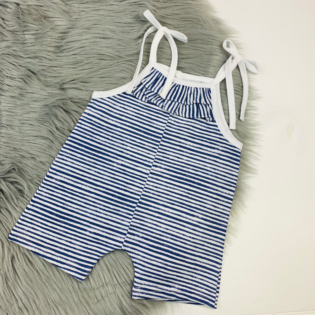Navy & White Stripe Playsuit