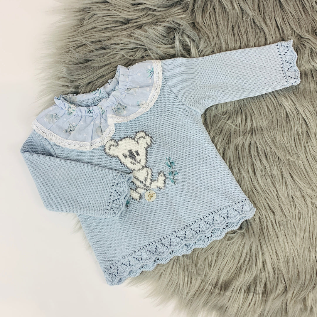 Dusky Blue Koala Knitted Top
