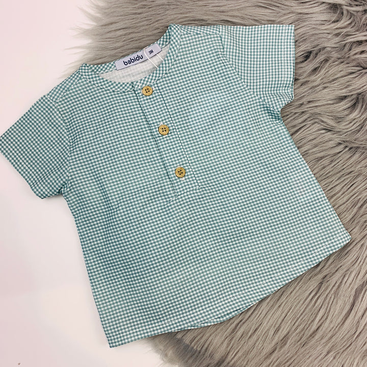 Green Gingham Shirt & Jam Pants