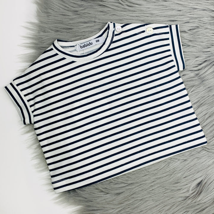 Navy & Cream Stripe T-Shirt